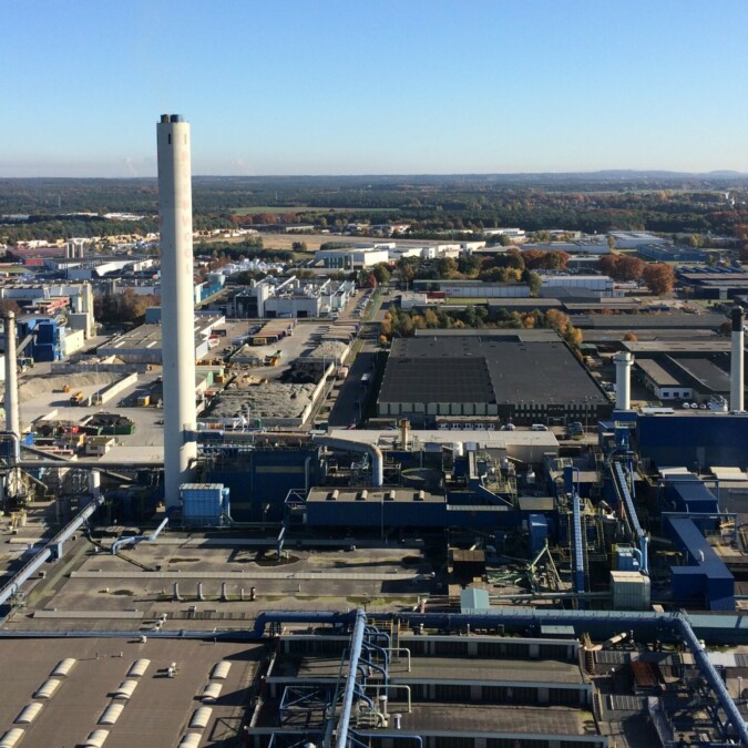 Greening the rainwater drains for a factory and its grounds